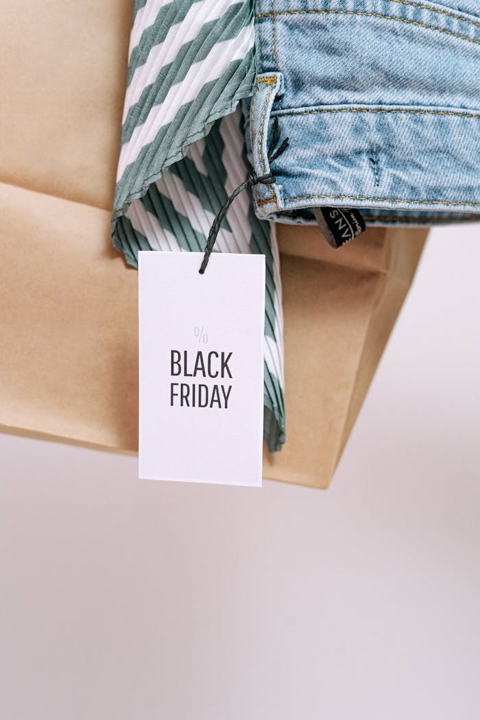 Black Friday Tag Tied on Denim